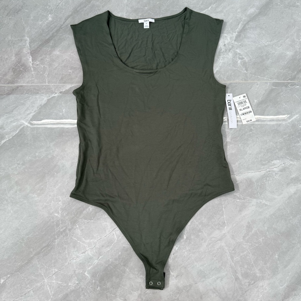 Women’s Bar III Bodycon Scoop Neck Sleeveless Jersey Bodysuit XL - Picture 2 of 16